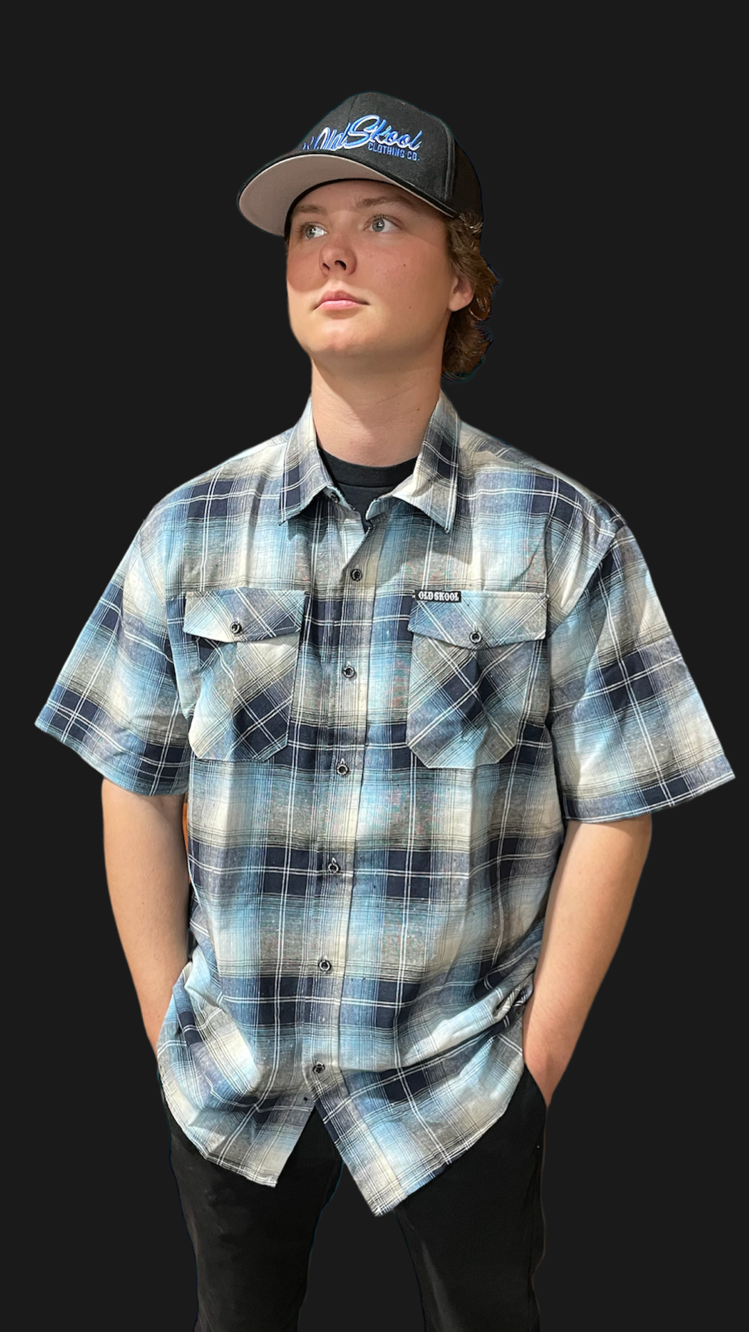 Blue Plaid Button Up