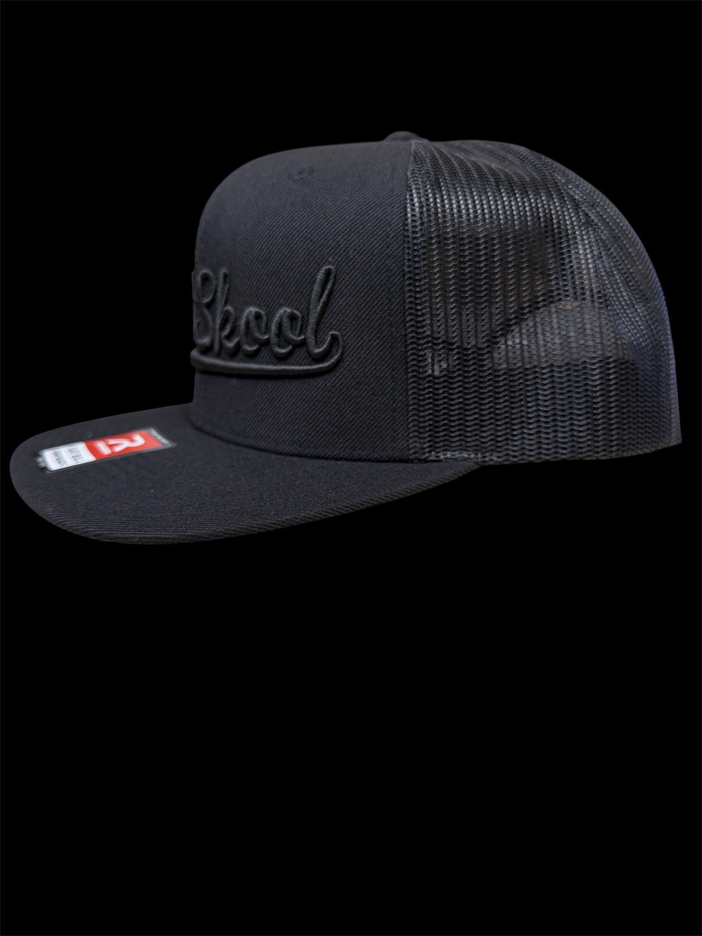 Black Vintage Script Hat