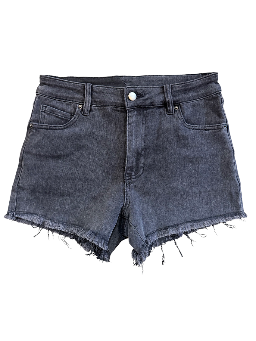Black Denim Low Rise shorts