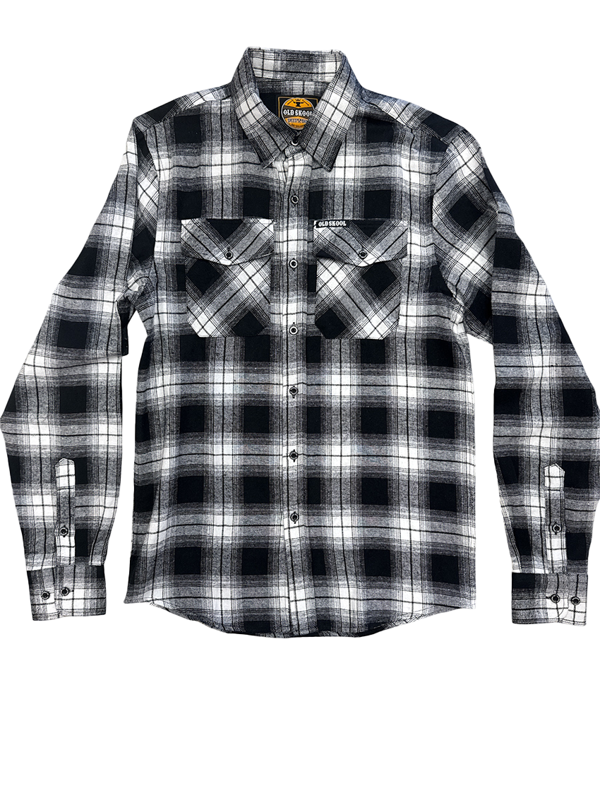 Black White Tag Flannel