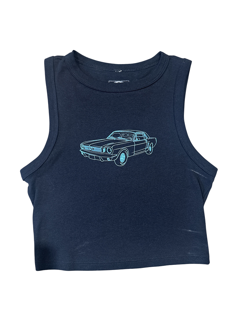 Teal Mustang Rib Tank