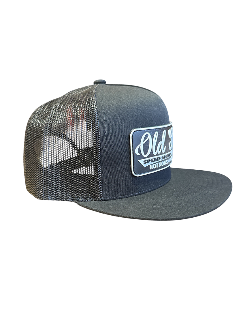Black Old Skool Speedshop Patch Trucker Hat
