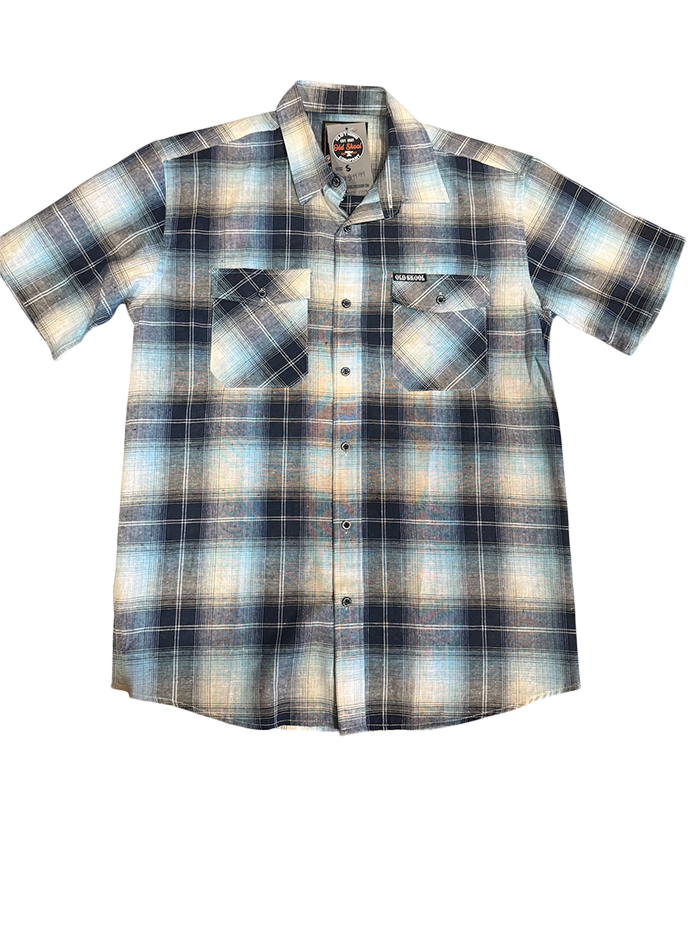 Blue Short Sleeve Flannel
