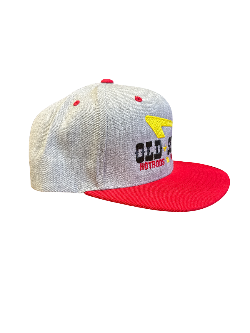 Grey Red IN N' OUT Embroidered Hat