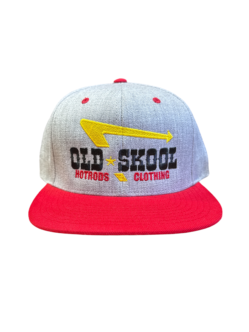 Grey Red IN N' OUT Embroidered Hat