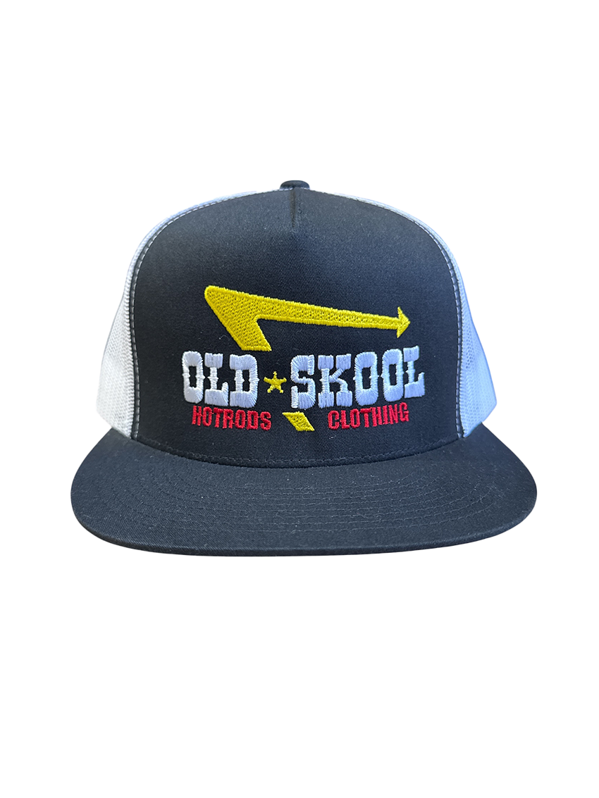 Black White IN N' OUT Embroidered Hat