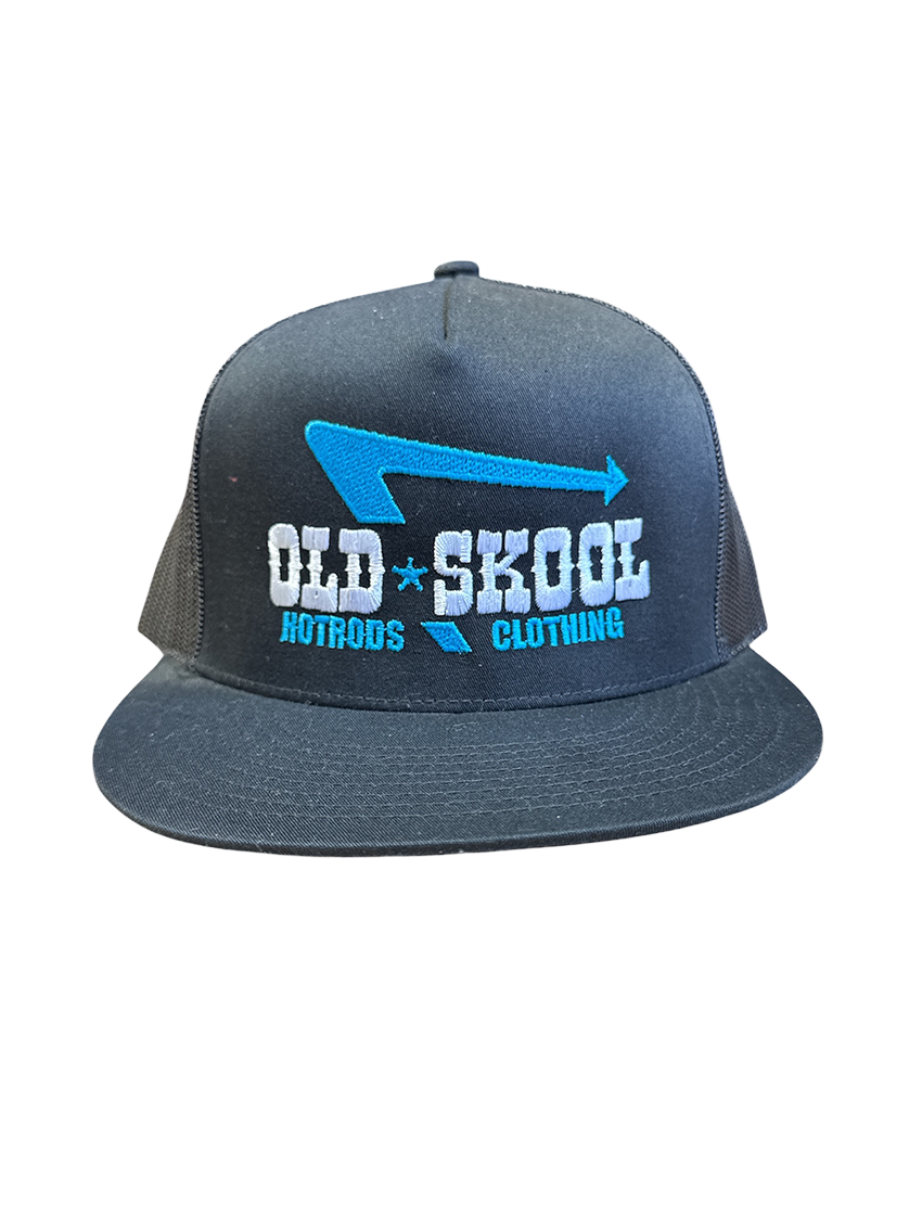Black Teal IN N' OUT Embroidered Hat
