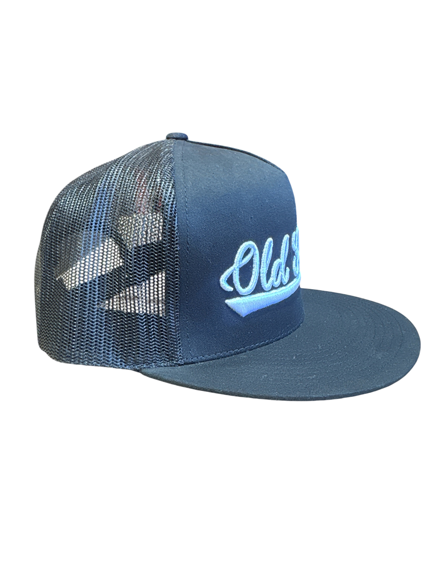 Black Vintage Script Hat