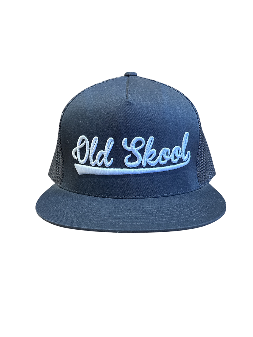 Black Vintage Script Hat