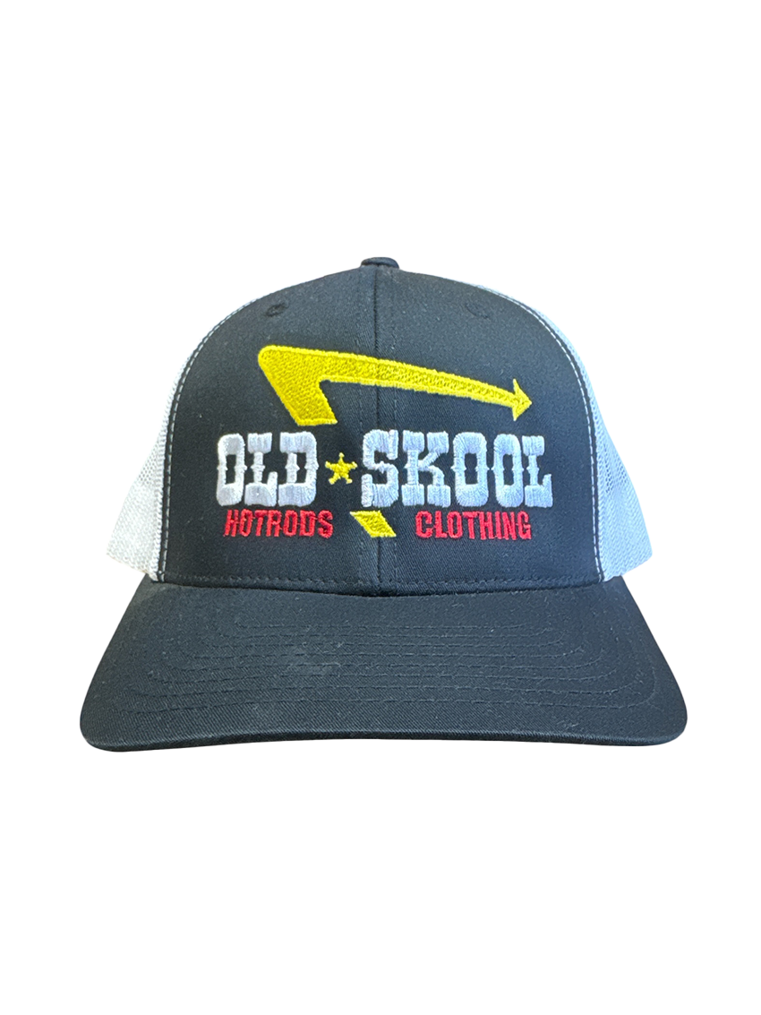 White Yellow Arrow IN N' OUT Embroidered Curved Bill