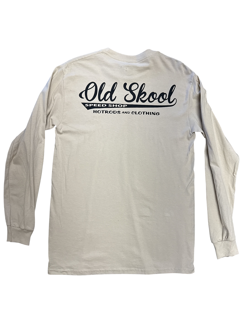 Tan Vintage Script Long Sleeve