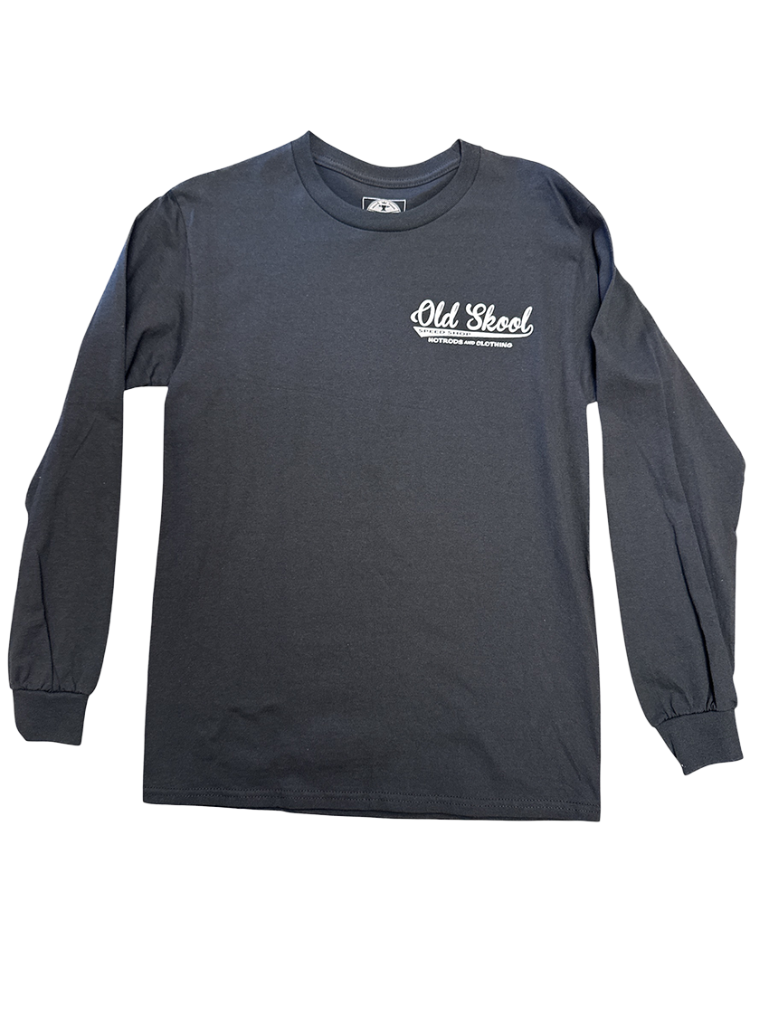 Black Vintage Script Long Sleeve