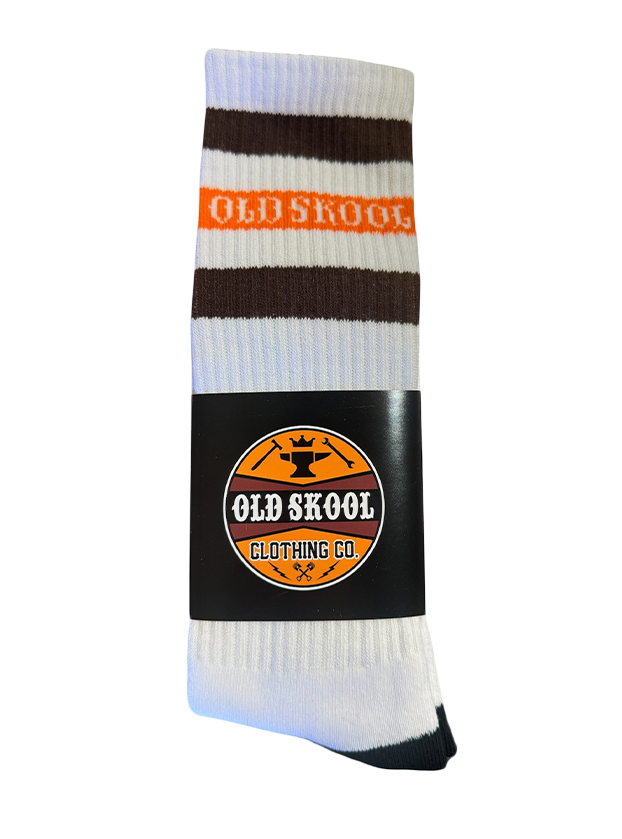 Orange Brown Striped Socks