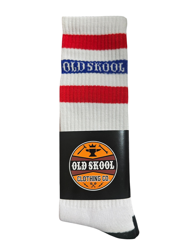 Red Blue Striped Socks