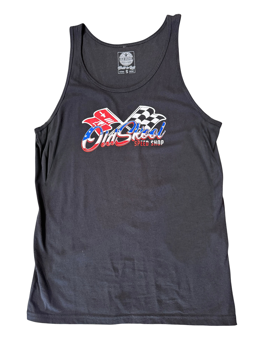 Black American Flag Tank Top