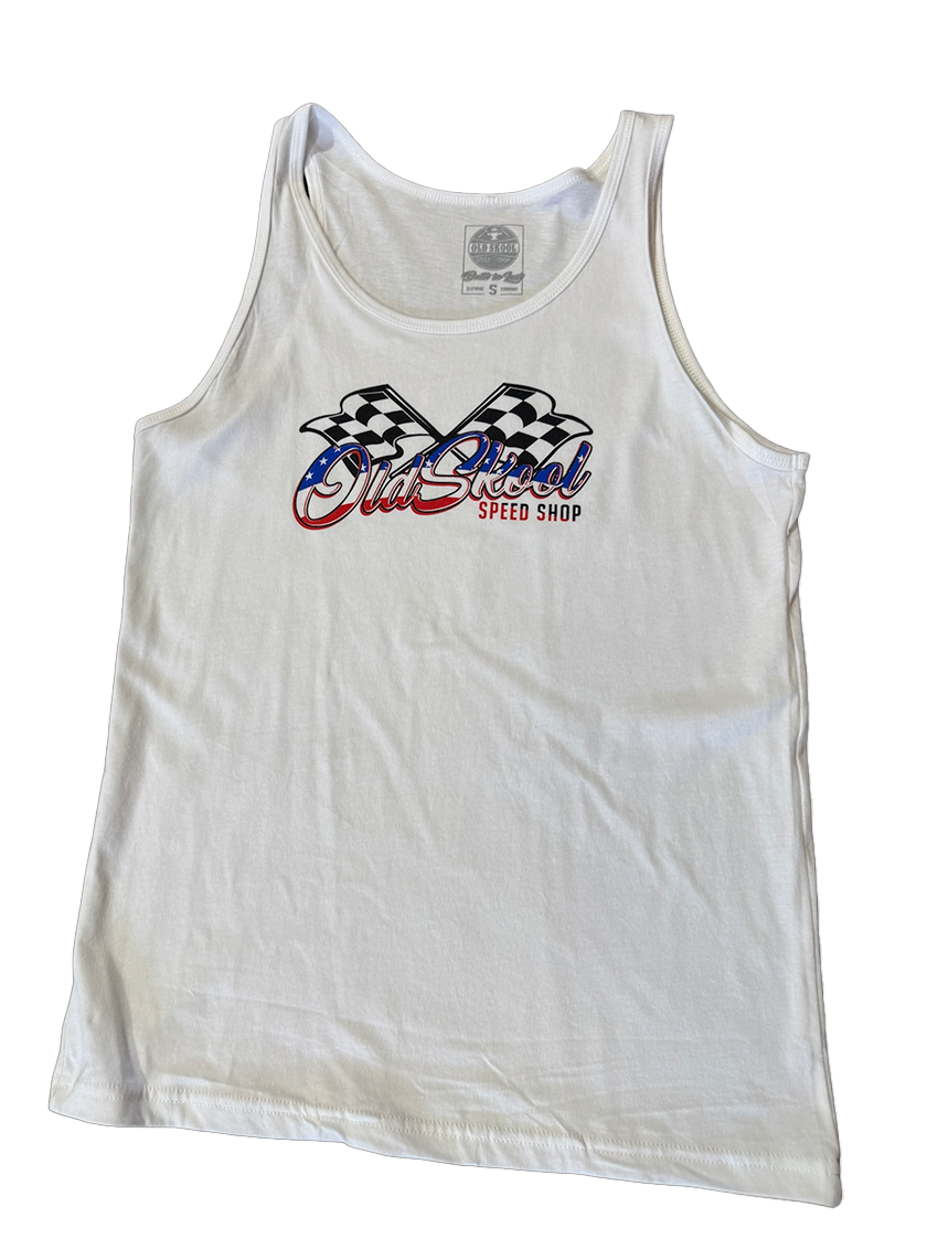 White American Flag Tank Top